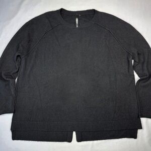 Cashmere Sweater Ginger Rino Rossi Womens Small Black Crew Neck Soft Cozy Lux